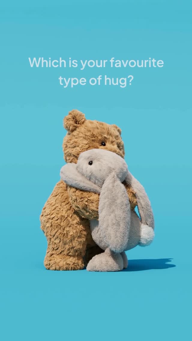 Jellycat Instagram video: Which hug is your favourite kind? #sharingjoy